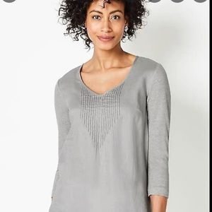 NEW J. Jill Love Linen Mixed Media Top